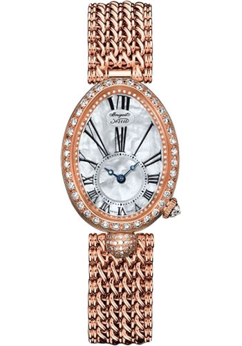 Breguet Reine de Naples Rose Gold 24.95 MM - Rose Gold Chain Bracelet - Diamond Bezel - Mother-Of-Pearl Dial - 8928BR/51/J20/DD00