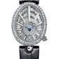 Breguet Reine de Naples White Gold 30.45 MM - Black Leather Strap - Diamond Bezel - Baguette Diamond Paved Dial - 8939BB/6D/964/DD0D3L