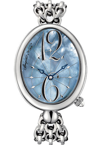 Breguet Reine de Naples Stainless Steel 43.75 x 35.50 MM - Stainless Steel Bracelet - Light Blue Mother-Of-Pearl Dial - 8967ST/V8/J50