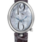 Breguet Reine de Naples Stainless Steel 34.95 MM - Brown Leather Strap - Mother-Of-Pearl Dial - 8967ST589863L