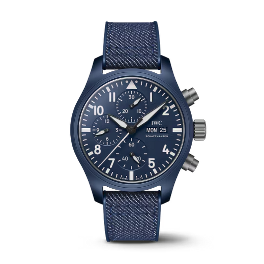 IWC Pilot's - Chronograph - Ceramic - 41 MM - Blue Dial - IW389404  nyc watcher nyc watches