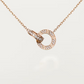 Cartier Love Necklace Diamonds - Rose Gold - B7224528