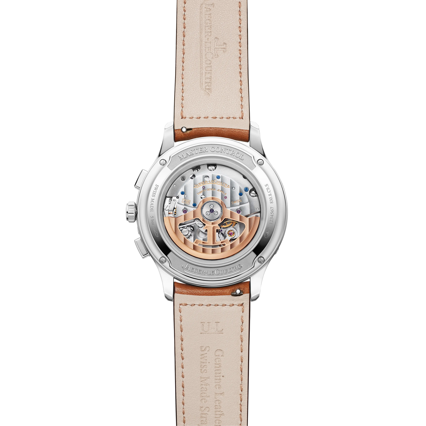 JLC - Master Control Chronograph Calendar - 40 MM - Stainless Steel - Gray Dial - Brown Leather Strap - Q4138431