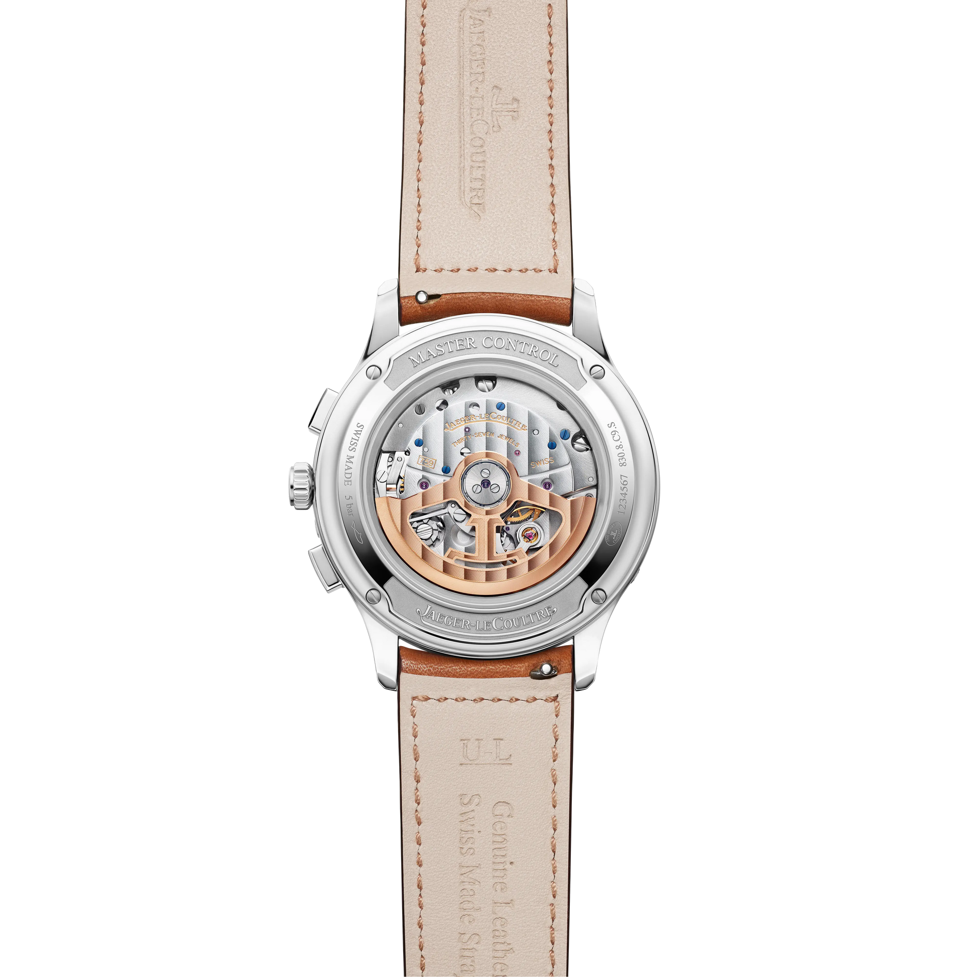 JLC - Master Control Chronograph Calendar - 40 MM - Stainless Steel - Gray Dial - Brown Leather Strap - Q4138431