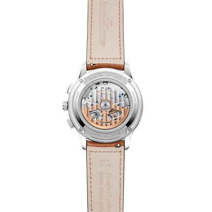 JLC - Master Control Chronograph Calendar - 40 MM - Stainless Steel - Gray Dial - Brown Leather Strap - Q4138431