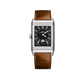 JLC - Reverso Classic Duoface Small Seconds - 47 MM x 28.3 MM - Stainless Steel - Silvered-Gray/Black Dial - Brown Leather Strap - Q3848423