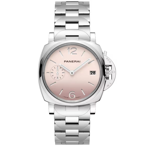 Panerai Luminor Due Stainless Steel 38 MM - Steel Bracelet - Light Pink Dial - PAM01319