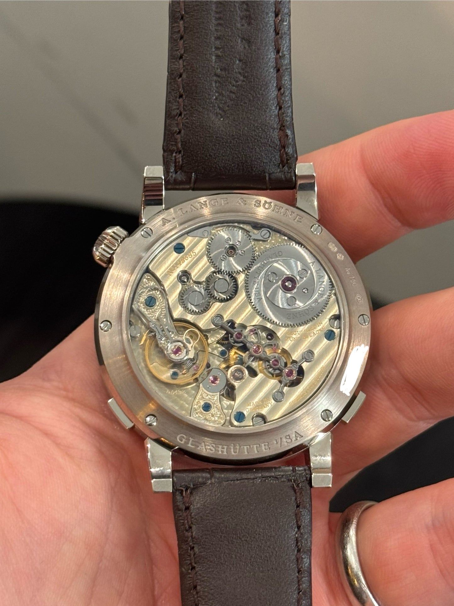 A.Lange & Söhne Zeitwerk - 44.2 MM - White Gold - Grey Dial - 148.038
