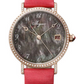 Breguet Classique Rose Gold 33.5 MM - Red Fabric Strap - Diamond Bezel - Mother of Pearl Dial - 9065BR/5T/976/DD00