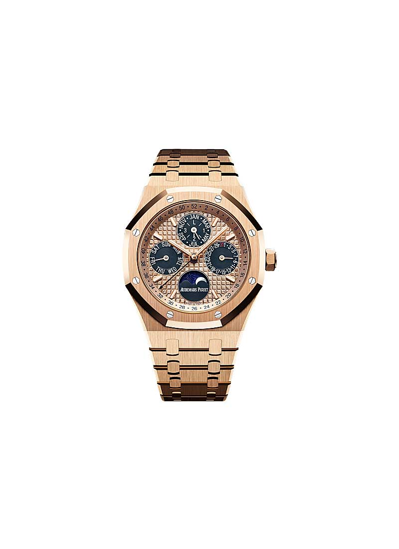 Audemars Piguet - Royal Oak - Perpetual Calendar and Moonphase - 41 MM - Rose Gold - 26584OR.OO.1220OR.01 nyc watcher nyc watches