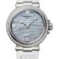 Breguet Marine White Gold 33.80 MM - White Leather Strap - Diamond Bezel - Marea Mother-Of-Pearl Dial - 9518BB/V2/584/D000