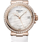 Breguet Marine Rose Gold 33.80 MM - White Leather Strap - Diamond Bezel - Marea Mother-Of-Pearl Dial - 9518BR/52/984/D000