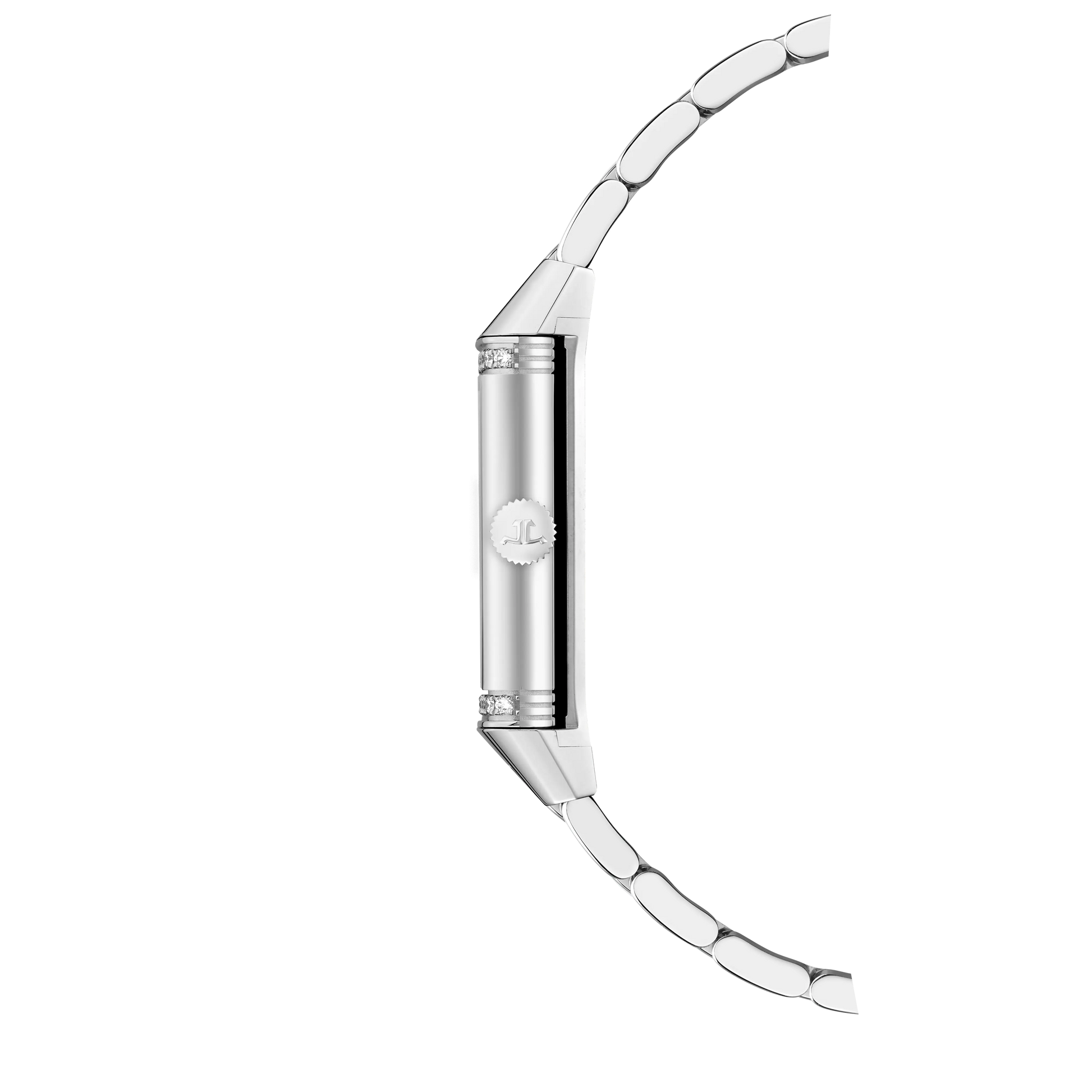 JLC - Reverso One Monoface - 40.1 MM x 20 MM - Stainless Steel - Silvered-Gray Guilloché Dial - Diamond-Set Case - Stainless Steel Bracelet - Q3288121