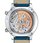 JLC - Rendez-Vous Jewellery Moon - 36 MM - White Gold - Silver/Blue Asymmetrical Dial - Diamond Bezel - Blue Satin Strap - Q3523490