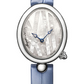 Breguet Reine de Naples Stainless Steel 32.7 x 27.3 MM - Lavendar Leather Strap - Mother-Of-Pearl Dial - 9807ST/5W/922