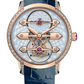 Girard-Perregaux Bridge Pink Gold 38 MM - Blue Leather Strap - Diamond Bezel - Mother-of-Pearl Dial - 99242D52B401-CK4A