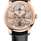 Girard-Perregaux La Esmeralda Tourbillon Bridge Pink Gold 43.70 MM - Black Leather Strap - Skeleton Dial - 99275-52-000-BA6E