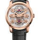 Girard-Perregaux Bridge Pink Gold 40 MM - Black Leather Strap - Skeleton Dial - 99285-52-000-BA6A