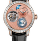 Girard-Perregaux Bridge Pink Gold 48 MM - Black Leather Strap - Diamond Bezel - Gold Dial - 99290B52P951-BA6A