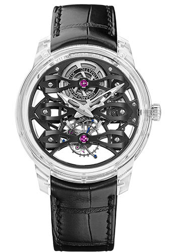 Girard-Perregaux Bridge Sapphire 46 MM - Black Leather Strap - Skeleton Dial - 99295-43-000-BA6A