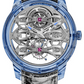 Girard-Perregaux Free Bridge Blue Sapphire 46 MM - Black Leather Strap - Skeleton Dial - 99295-43-002-UA2A