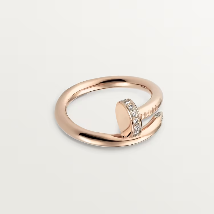 Cartier Just Un Clou Ring - Rose Gold Small - Diamonds - B4094800