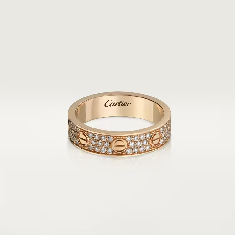 Cartier Love Wedding Band - Rose Gold - Diamond Paved - B4085800