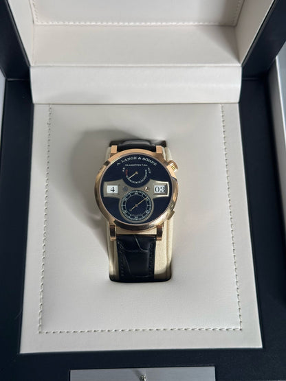 A.Lange & Söhne Zeitwerk - 41.9 MM - Rose Gold - Black Dial - 142.031