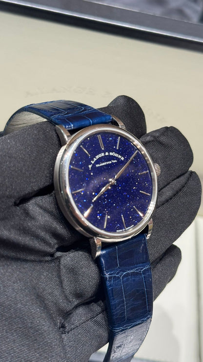 A.Lange & Söhne Saxonia Thin - 37 MM - White Gold - Blue Dial - 205.086
