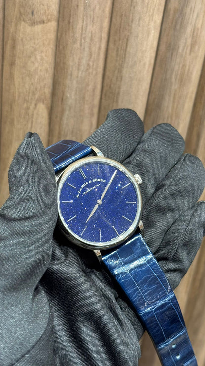 A.Lange & Söhne Saxonia Thin - 37 MM - White Gold - Blue Dial - 205.086