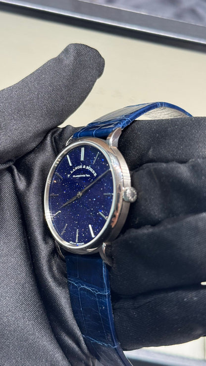 A.Lange & Söhne Saxonia Thin - 37 MM - White Gold - Blue Dial - 205.086