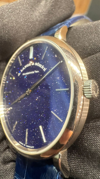 A.Lange & Söhne Saxonia Thin - 37 MM - White Gold - Blue Dial - 205.086