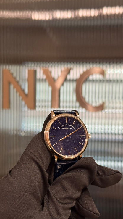 A.Lange & Söhne Saxonia Thin - 37 MM - White Gold - Blue Dial - 205.086