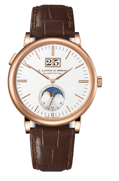 A.Lange & Söhne Saxonia Moonphase - 40 MM - Rose Gold - Silver Dial - 384.032