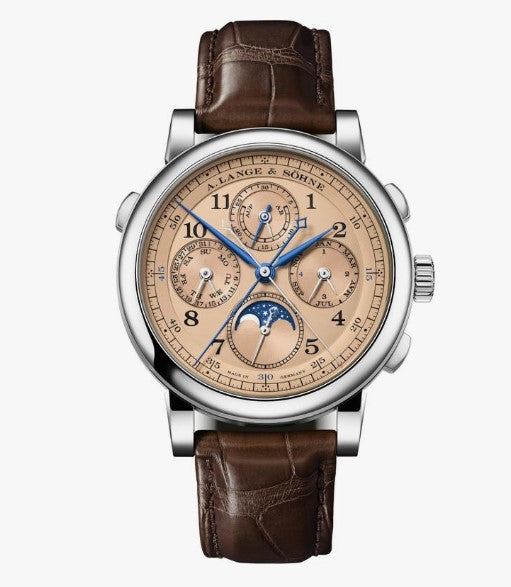 A. Lange & Söhne 1815 Rattrapante Perpetual Calendar - 41.9 MM - White Gold - Salmon Dial - 421.056FE