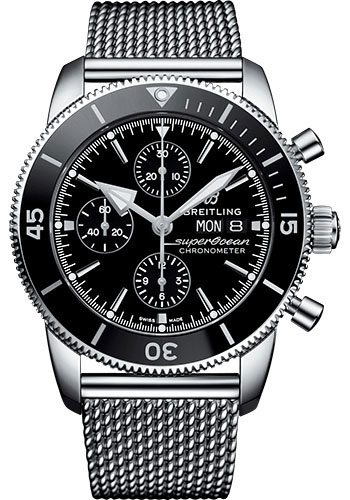 Breitling Superocean Heritage Stainless Steel 44 MM - Stainless Steel Bracelet - Black Dial - A13313121B1A1