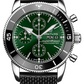 Breitling Superocean Heritage Stainless Steel 44 MM - Black Rubber Strap - Green Dial - A13313121L1S1