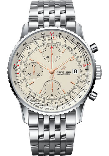 Breitling Navitimer Stainless Steel 41 MM - Stainless Steel Bracelet - Mercury Silver Dial - A13324121G1A1