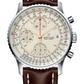 Breitling Navitimer Stainless Steel 41 MM - Brown Leather Strap - Mercury Silver Dial - A13324121G1X1