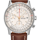 Breitling Navitimer Stainless Steel 41 MM - Brown Leather Strap - Mercury Silver Dial - A13324121G1X3