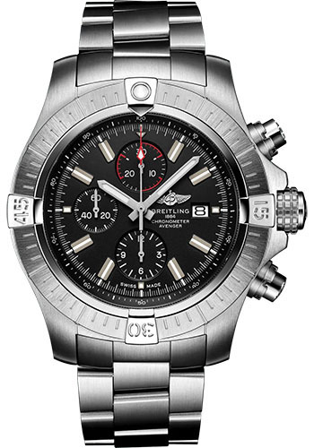 Breitling Avenger Stainless Steel 48 MM - Stainless Steel Bracelet - Black Dial - A13375101B1A1