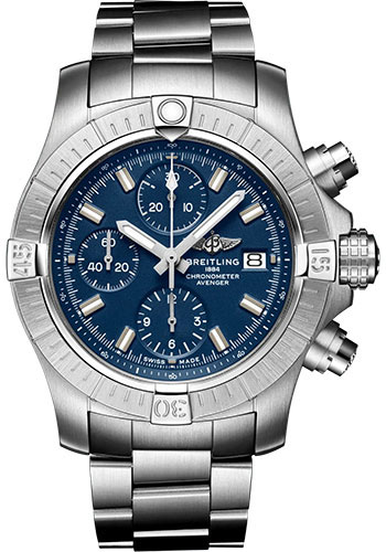 Breitling Avenger Stainless Steel 43 MM - Stainless Steel Bracelet - Blue Dial - A13385101C1A1