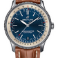 Breitling Navitimer Stainless Steel 38 MM - Brown Leather Strap - Blue Dial - A17325211C1P2