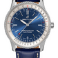 Breitling Navitimer Stainless Steel 38 MM - Blue Leather Strap - Blue Dial - A17325211C1P3