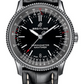 Breitling Navitimer Stainless Steel 38 MM - Black Leather Strap - Black Dial - A17325241B1P1