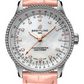 Breitling Navitimer Stainless Steel 35 MM - Pink Leather Strap - Mother-Of-Pearl Dial - A17395211A1P3