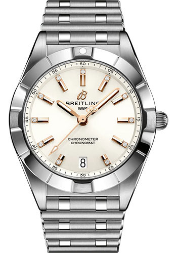 Breitling Chronomat Stainless Steel 32 MM - Stainless Steel Bracelet - White Diamond Dial - A77310101A3A1