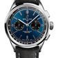 Breitling Premier Stainless Steel 42 MM - Anthracite Leather Strap - Blue Dial - AB0118221C1X3