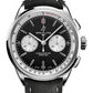 Breitling Premier Stainless Steel 42 MM - Anthracite Leather Strap - Black Dial - AB0118371B1X1