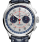 Breitling Premier Stainless Steel 42 MM - Blue Leather Strap - Silver Dial - AB0118A71G1P1